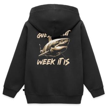 Hai Ozean Tigerhai Tier Fisch - Kinder Premium Organic Zip Hoodie - Schwarz - Hinten - AI Model Kid Male (0cm)