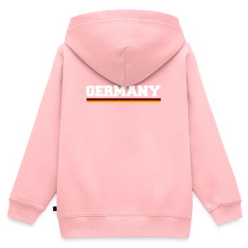 Allemagne Drapeau allemand Nation Pays - Sweat Premium à capuche zippé enfant bio - rose - Dos - AI Model Kid Female (0cm)