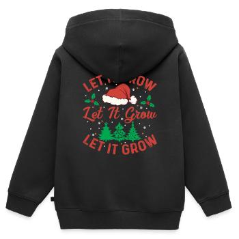 Lassen Sie Es Wachsen Lassen Sie Es Wachsen - Kinder Premium Organic Zip Hoodie - Schwarz - Hinten - AI Model Kid Male (0cm)