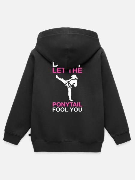 Karate Karate Vechter Martial Arts - Kinder Premium zip hoodie biologisch - zwart