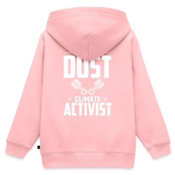 Militant pour le climat Eat My Dust - Sweat Premium à capuche zippé enfant bio - rose - Dos - AI Model Kid Female (0cm)
