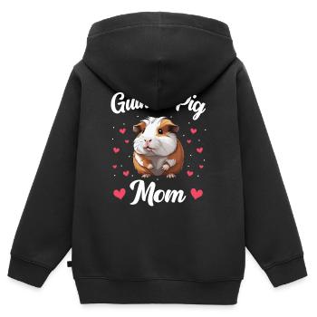 Meerschweinchen - Kinder Premium Organic Zip Hoodie - Schwarz - Hinten - AI Model Kid Male (0cm)