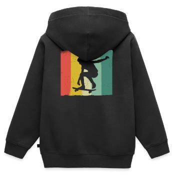 Skateboarding Skater Skateboard Skateboarder - Kids Premium Organic Zip-up Hoodie - black - Back - AI Model Kid Male (0cm)