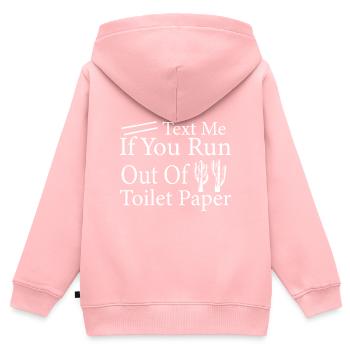 Text Me - Cactus - Kids Premium Organic Zip-up Hoodie - rose - Back - AI Model Kid Female (0cm)