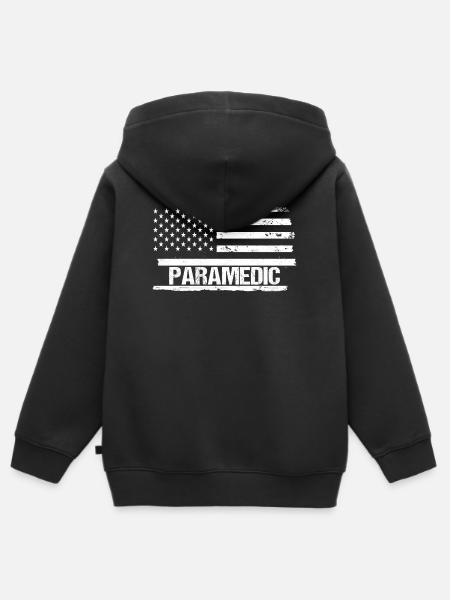 Ratownik medyczny Ratownik medyczny - Bluza Premium z kapturem na zamek dziecięca bio - czarny