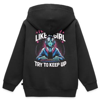 Gamer Gaming Video Games Console Controller - Kids Premium Organic Zip-up Hoodie - black - Back - AI Model Kid Male (0cm)