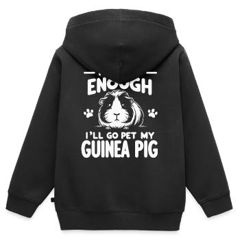 Meerschweinchen - Kinder Premium Organic Zip Hoodie - Schwarz - Hinten - AI Model Kid Male (0cm)