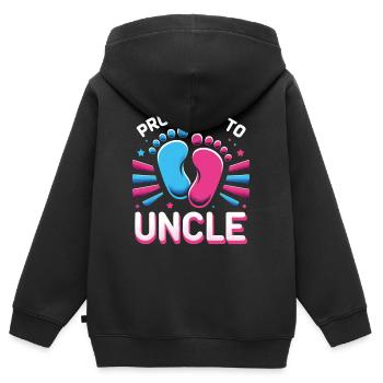 Oncle Fmilie Grand-oncle Oncle - Sweat Premium à capuche zippé enfant bio - noir - Dos - AI Model Kid Male (0cm)
