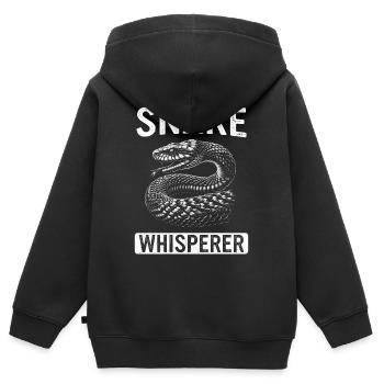 Schlange Schlangen Tier - Kinder Premium Organic Zip Hoodie - Schwarz - Hinten - AI Model Kid Male (0cm)