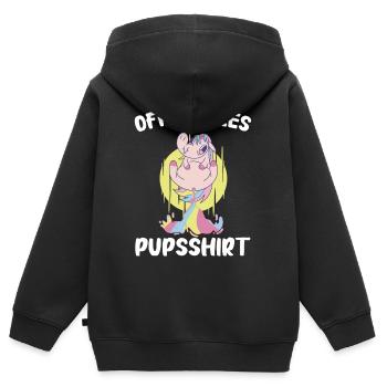 Einhorn Einhörner Fabelwesen Mystisch - Kinder Premium Organic Zip Hoodie - Schwarz - Hinten - AI Model Kid Male (0cm)