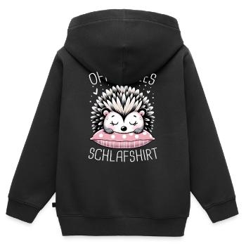 Hedgehog, White-bellied Hedgehog, Animal, Stinger, Hedgehog - Kids Premium Organic Zip-up Hoodie - black - Back - AI Model Kid Male (0cm)