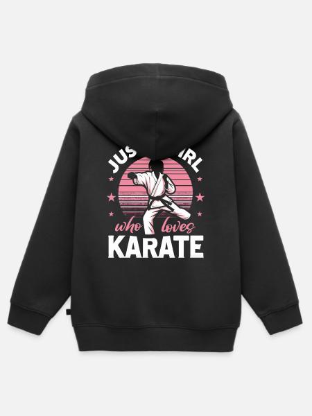Karate Karate Fighter Martial Arts - Kinder Premium zip hoodie biologisch - zwart