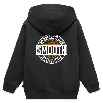 My Jump Shot Is So Smooth, It'S Like Butter. - Kids Premium Organic Zip-up Hoodie - black - Back - AI Model Kid Male (0cm)