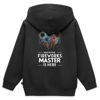 Pyrotechniker Feuerwerk Pyrotechnik - Kinder Premium Organic Zip Hoodie - Schwarz - Hinten - AI Model Kid Male (0cm)