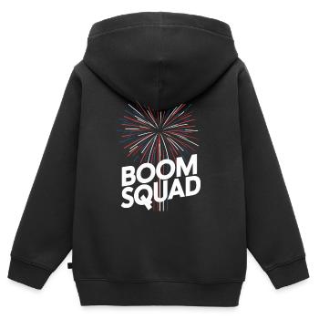 Pyrotechnie Feux d’artifice Pyrotechnie - Sweat Premium à capuche zippé enfant bio - noir - Dos - AI Model Kid Male (0cm)