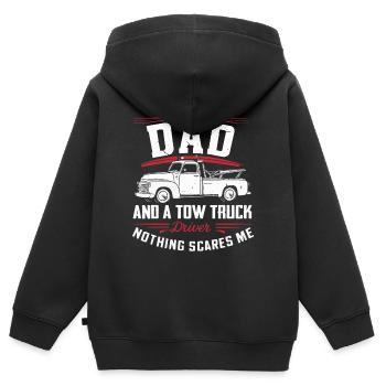 Abschleppwagen Truck Abschlepper - Kinder Premium Organic Zip Hoodie - Schwarz - Hinten - AI Model Kid Male (0cm)