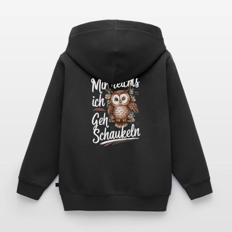 Nachteule Eule Eulen Vogel Kinder Premium Organic Zip Hoodie