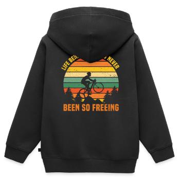 Life Behind Bars Has Never Been So Freeing. - Kids Premium Organic Zip-up Hoodie - black - Back - AI Model Kid Male (0cm)