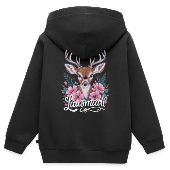 État libre de Bavière Bavarois - Sweat Premium à capuche zippé enfant bio - noir - Dos - AI Model Kid Male (0cm)