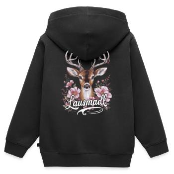 État libre de Bavière Bavarois - Sweat Premium à capuche zippé enfant bio - noir - Dos - AI Model Kid Male (0cm)