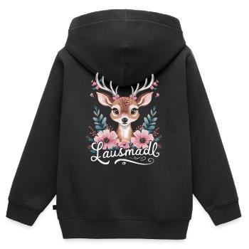 État libre de Bavière Bavarois - Sweat Premium à capuche zippé enfant bio - noir - Dos - AI Model Kid Male (0cm)
