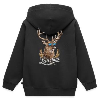 État libre de Bavière Bavarois - Sweat Premium à capuche zippé enfant bio - noir - Dos - AI Model Kid Male (0cm)