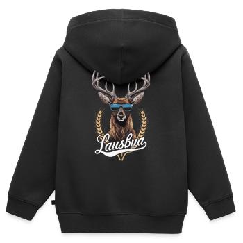 État libre de Bavière Bavarois - Sweat Premium à capuche zippé enfant bio - noir - Dos - AI Model Kid Male (0cm)