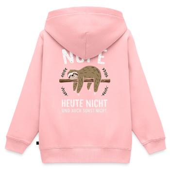 Faultier Faultiere Tier Schlafen Faul - Kinder Premium Organic Zip Hoodie - Rosa - Hinten - AI Model Kid Female (0cm)