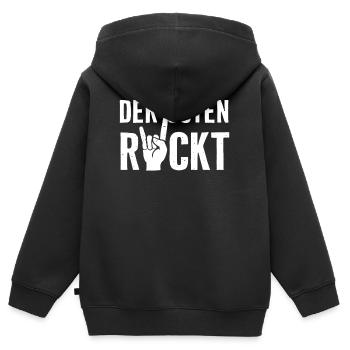 Allemagne de l’Est Est Est RDA Home Bloc de l’Est - Sweat Premium à capuche zippé enfant bio - noir - Dos - AI Model Kid Male (0cm)