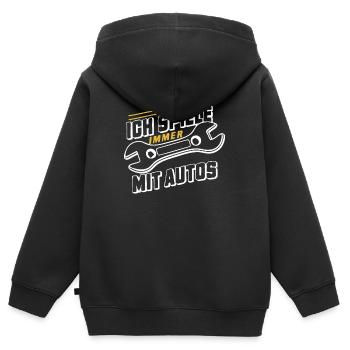 Mechanic Mechanic Workshop Car Mechanic - Kids Premium Organic Zip-up Hoodie - black - Back - AI Model Kid Male (0cm)