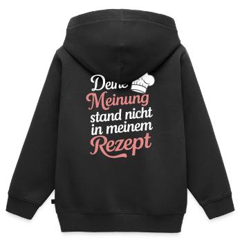 Chef Chef - Sweat Premium à capuche zippé enfant bio - noir - Dos - AI Model Kid Male (0cm)