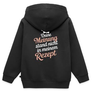 Chef Chef - Sweat Premium à capuche zippé enfant bio - noir - Dos - AI Model Kid Male (0cm)