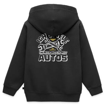 Mechanic Mechanic Workshop Car Mechanic - Kids Premium Organic Zip-up Hoodie - black - Back - AI Model Kid Male (0cm)