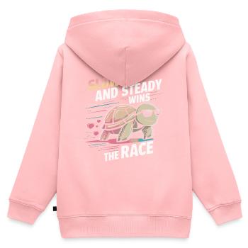 Schildkröte Meeresschildkröte Schildkröten Tier - Kinder Premium Organic Zip Hoodie - Rosa - Hinten - AI Model Kid Female (0cm)