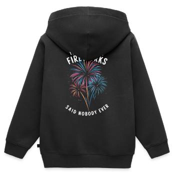 Pyrotechniker Feuerwerk Pyrotechnik - Kinder Premium Organic Zip Hoodie - Schwarz - Hinten - AI Model Kid Male (0cm)