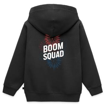 Pyrotechnie Feux d’artifice Pyrotechnie - Sweat Premium à capuche zippé enfant bio - noir - Dos - AI Model Kid Male (0cm)