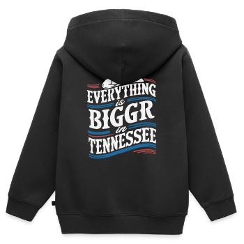 Tennessee USA Amerika - Kinder Premium Organic Zip Hoodie - Schwarz - Hinten - AI Model Kid Male (0cm)