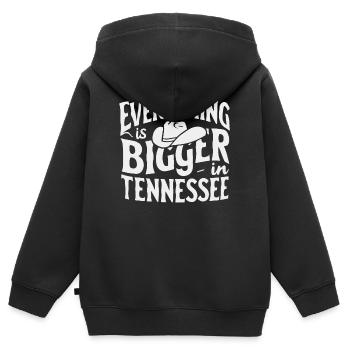 Tennessee USA Amerika - Kinder Premium Organic Zip Hoodie - Schwarz - Hinten - AI Model Kid Male (0cm)