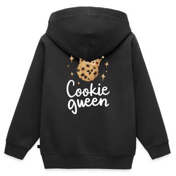 Cookies Cookie Keks Kekse Schokolade - Kinder Premium Organic Zip Hoodie - Schwarz - Hinten - AI Model Kid Male (0cm)