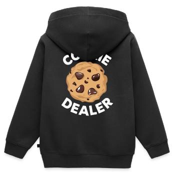 Cookies Cookie Keks Kekse Schokolade - Kinder Premium Organic Zip Hoodie - Schwarz - Hinten - AI Model Kid Male (0cm)