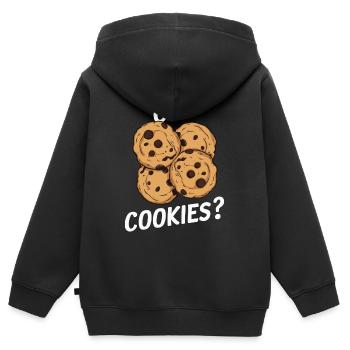 Cookies Cookie Keks Kekse Schokolade - Kinder Premium Organic Zip Hoodie - Schwarz - Hinten - AI Model Kid Male (0cm)