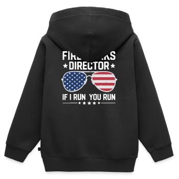 Pyrotechnie Feux d’artifice Pyrotechnie - Sweat Premium à capuche zippé enfant bio - noir - Dos - AI Model Kid Male (0cm)