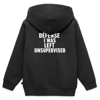 Supervisor Profession - Kids Premium Organic Zip-up Hoodie - black - Back - AI Model Kid Male (0cm)
