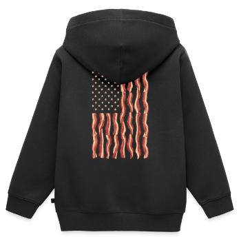 USA Amerika Flagge Patrioten - Kinder Premium Organic Zip Hoodie - Schwarz - Hinten - AI Model Kid Male (0cm)