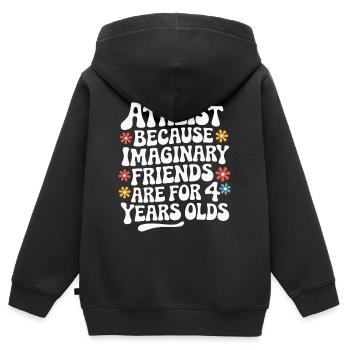 Atheismus Atheist Anti-Religion Agnostiker - Kinder Premium Organic Zip Hoodie - Schwarz - Hinten - AI Model Kid Male (0cm)