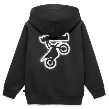 Dirt Biker Motorrad Kinder Herren Motocross - Kinder Premium Organic Zip Hoodie - Schwarz - Hinten - AI Model Kid Male (0cm)
