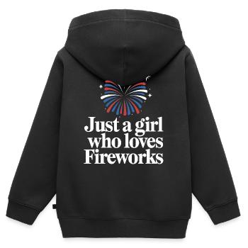 Pyrotechniker Feuerwerk Pyrotechnik - Kinder Premium Organic Zip Hoodie - Schwarz - Hinten - AI Model Kid Male (0cm)
