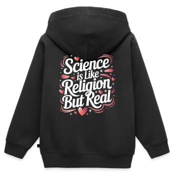 Atheismus Atheist Anti-Religion Agnostiker - Kinder Premium Organic Zip Hoodie - Schwarz - Hinten - AI Model Kid Male (0cm)