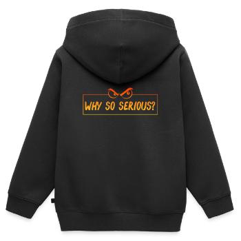 lustiger Spruch, angry eyes - Kinder Premium Organic Zip Hoodie - Schwarz - Hinten - AI Model Kid Male (0cm)
