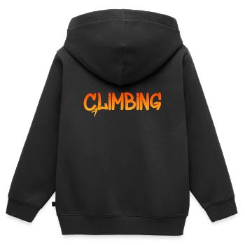 Climbing Klettern Bouldern klettern Kletterwand - Kinder Premium Organic Zip Hoodie - Schwarz - Hinten - AI Model Kid Male (0cm)